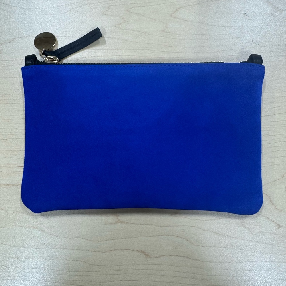 Clare V Royal Blue Suede Pouch
